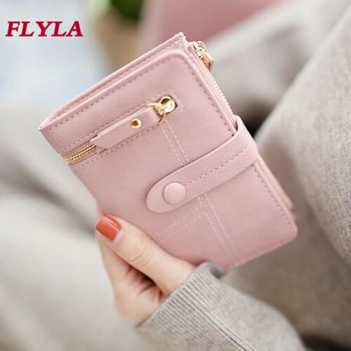Simple 2021 New Women Wallet Short Student Folding Multifunctional Small Wallet