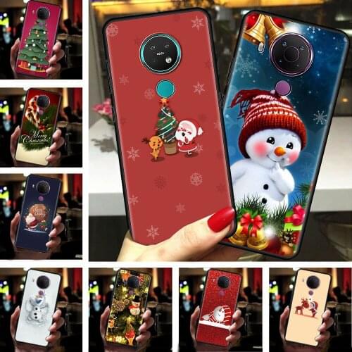 Christmas Santa Reindeer Tree Cover for Nokia 5.4 7.2 3.4 5.3 2.3 3.2 8.3 5G 2.4 2.2 4.2 1.3 1.4 C20 G20 X20 Phone Case Coque