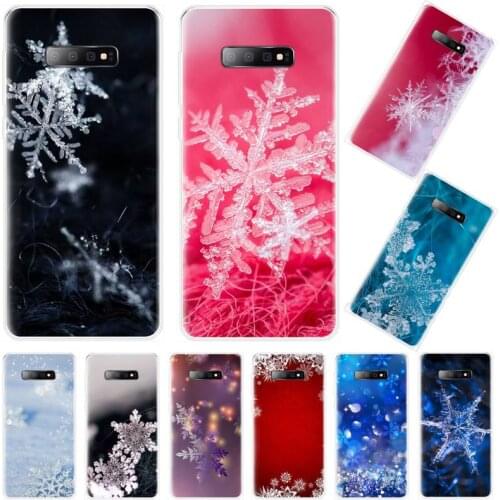 Snowflake Ice flower winter Phone Case For Samsung Galaxy S5 S6 S7 S8 S9 S10 S10e S20 edge plus lite cover coque shell funda
