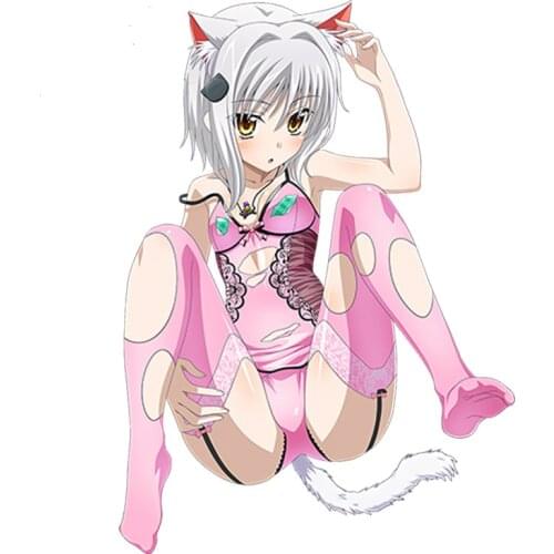 Super Sexy Car Sticker High School Cartoon Anime Girl Beauty Toujou Koneko Vinyl Decal Waterproof Window Car Styling