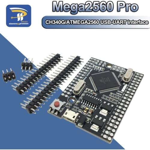 Thinary Electronic MEGA 2560 PRO Embed CH340G/ATMEGA2560-16AU Chip with male pinheaders Compatible for Arduino Mega2560 CH340