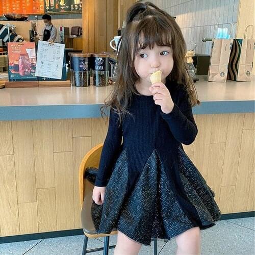 2021New Spring Kids Clothes Girl Sbubble Skirt For Shiny Gauze Princess Skirt Childrens Dress Fashionable Medium Length Skirt