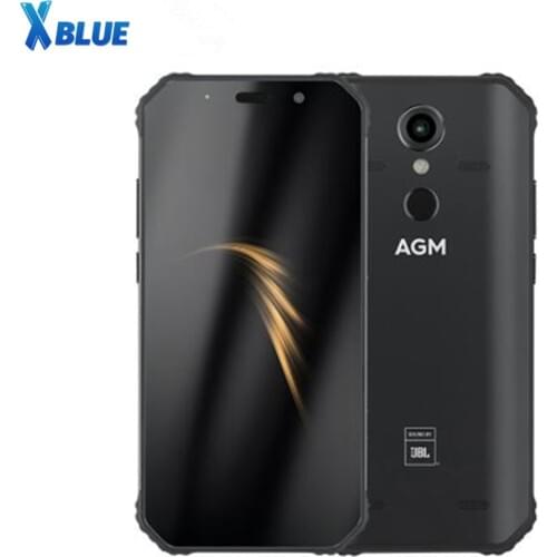 AGM A9 JBL Co-Branding 5.99" 4G+32G 64GB Android 8.1 Rugged Phone 5400mAh IP68 Waterproof Smartphone Quad-Box Speakers NFC