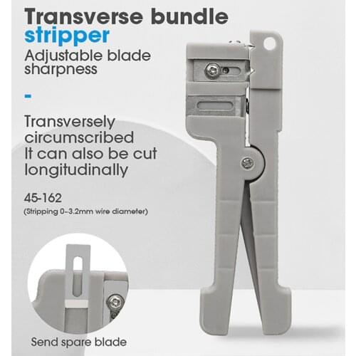 10PCS/LOT Optical Fiber Coaxial Cable Stripper 45-162 Fiber Optic Stripper Transverse Beam Tube Open and Knife Loose Casing