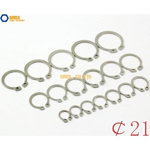 100 Pieces 21mm 304 Stainless Steel External Circlip Snap Retaining Ring