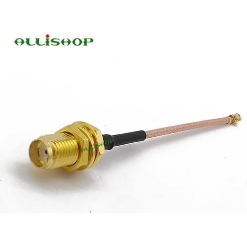 ALLiSHOP 2Pcs Extension pigtail Jump SMA female sockets jack adapter to U.FL IPX connectors RG178 cable for Wifi router GPS AP