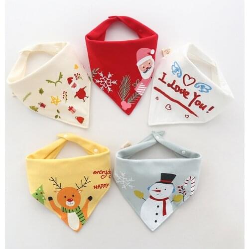 5 Pcs/Pack Cotton Baby Scarf Burp Cloth Bandana Bibs Newborn Baby Boy Infant Girl Toddler Autumn Winter Scarf Waterproof Bib