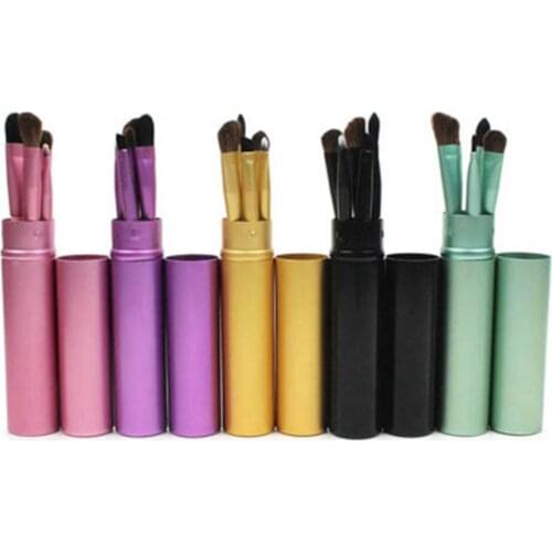 Lot 5PCS Portable Eye Shadow Makeup Brush Wholesale Horsehair Eye Manicure Set Beauty Makeup Cosmetic Tools