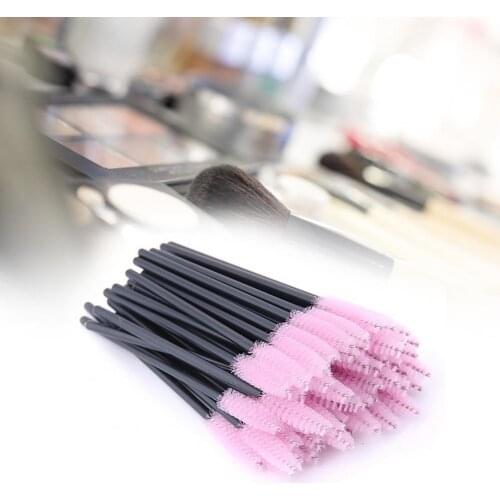 50Pcs Women Beauty Makeup Waterproof Plastic Disposable Eyelash Brushes for Daily Life кисти для макияжа