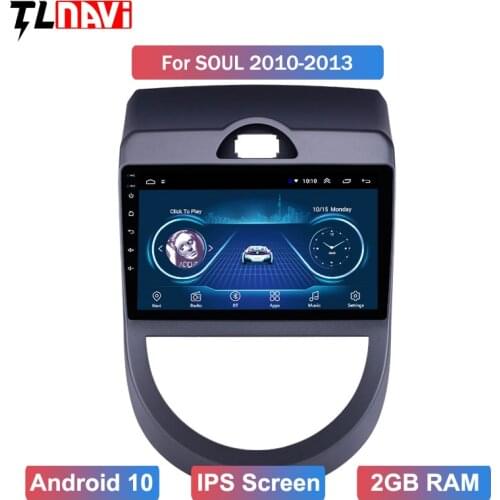 9 inch Android 10 Car Radio GPS Multimedia Unit Player For 2010 2011 2012 2013 Kia Soul support DVR SWC