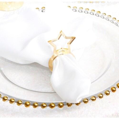 Acrylic Mirrored Napkin Ring , Acrylic Mirroed Star Napkin holder, Acrylic Stars Napkin ring Holder