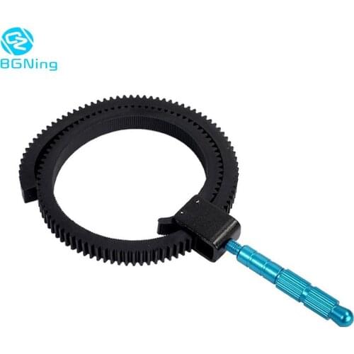 BGNing 1x Adjustable Rubber Follow Focus Gear Ring Belt 49mm to 82mm Grip for DSLR Camcorder Camera SLR Photography Accessories