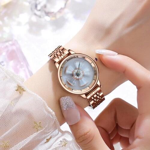 Meibin Fashion New Type Hot Sale Womens Watch Creative Rotation Dial Waterproof Quartz Watch for Women Relogio Feminino