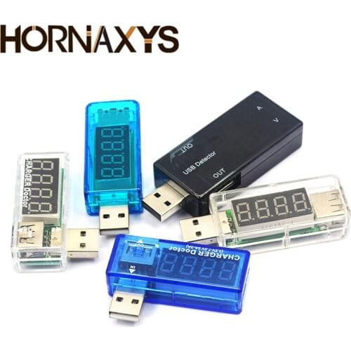 Digital USB Mobile Power charging current voltage Tester Meter Mini USB charger doctor voltmeter ammeter Turn transparent