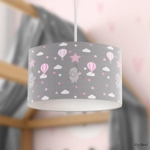 Flying Elephant Child Boy Printing Patterned Kids Baby Room Bedroom Light Pendant Lamp Chandelier