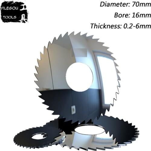 70mmx16mm Alloy Tungsten Steel Milling Cutter, 70mmx45 Teeth Carbide Circular Saw Blades Cutting Aluminum, Copper Metal, 0.2-6mm