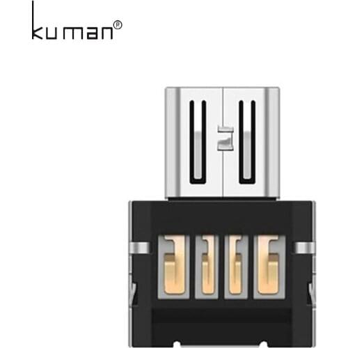 Kuman OTG USB Adapter USB to TypeC or MicorUSB Adapter Converter for Pendrive USB Flash Drive Pen Drive to Phone Mouse Keyboard