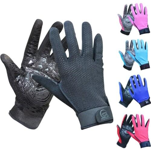 Summer Mens Skidproof Gloves Mesh Breathable Camping Sun-Resistant Riding Mountaineering Outdoor Sport Running Female Gloves