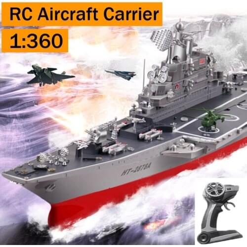 1/360 Aircraft Carrier RC Boat Military Model Battleship RC Warship Cruiser Simulation Remote Control Ship Kids Adults Toys