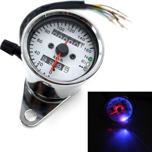 Motorcycle Meter Speedometer Odometer Gauge Turn Signal Headlight LCD Screen Indicator Vintage Aluminum alloy Accessory