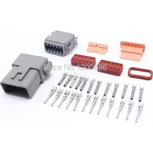 5 Sets Kits 12 Pin/ Way Deutsch Auto Car Sealed Electric Wire Connector Plug Set Waterproof DT06-12S DT04-12P