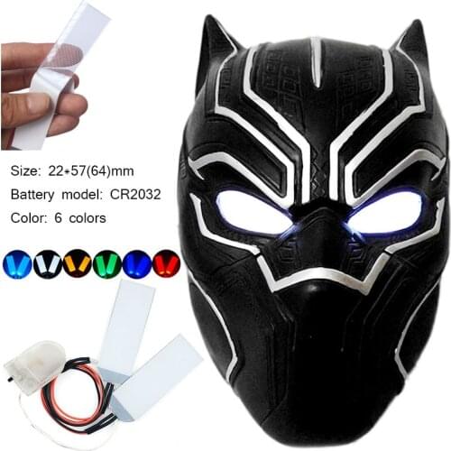 DIY LED Light Eyes Kits FOR T'Challa Helmet Cosplay Eyes Light Halloween Mask Accessories CR2032