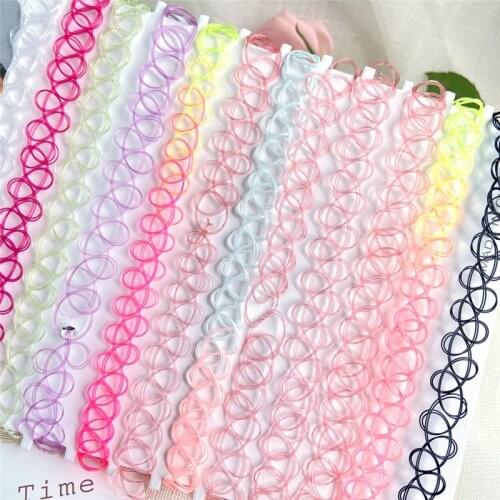 New Collares Vintage Stretch Tattoo Choker Necklaces For Women Girl Charm Gothic Elastic Necklace Female Wedding Gift