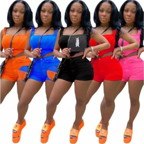 Wholesale Women Two Piece Set Plus Size Clothing Outfits Women Trousers Tracksuits Biker Short Sets 2 Piece Pant Sets