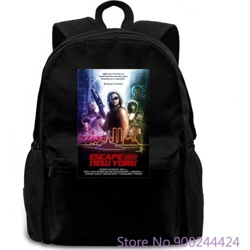Escape From New York white movie poster all s women men backpack laptop travel school adult student