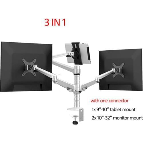 OA-33S 3 In 1 Combination Bracket Stand Adjustable four Arm 10"- 15" Laptop Holder 7"- 10" Tablet 10"-32" four monitor stand