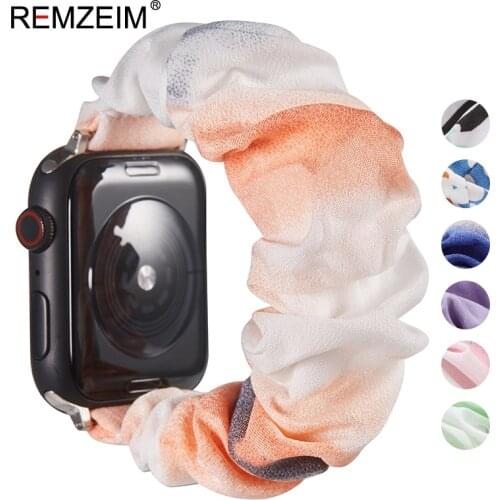 Scrunchie Elastic Watchband for Apple Watch Band Series 6 5 4 3 2 Strap 38mm 40mm 42mm 44mm for iwatch 6 5 4 3 2 Nylon Wrist