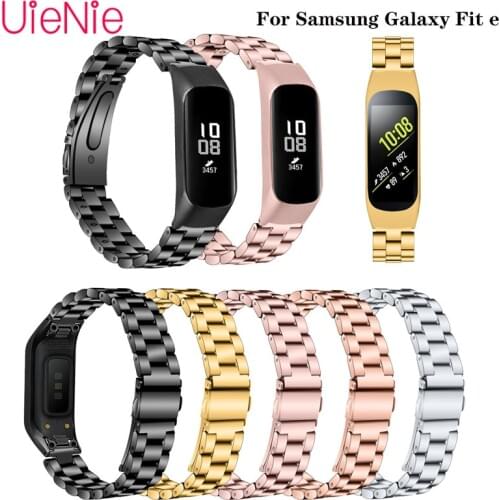 Stainless Steel Strap For Samsung Galaxy Fit e SM-R375 frontier / classic Butterfly Buckle Metal Bracelet Wristband Accessories