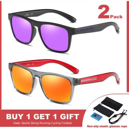 Men Vintage Sunglasses New Sport Polarized Glasses Men Women Outdoor Fishing Driving Sunglasses Male Goggle Eyewear UV400 2 Pack