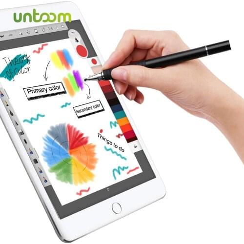 Untoom Stylus Touch Screen Pen for iPad Pro 2 in 1 Universal Capacitive Stylus Drawing Pen for Android Device Smartphone Tablet