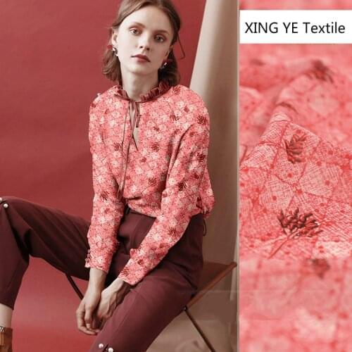 Natural Silk Double Joe Fabric Spring Summer New Style Clothing Female Skirt Dresses Tops Cloth by the Meter Sewing Material