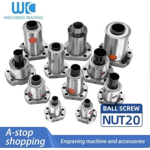 High Strength SFU2004 DFU2005 SFS2010/2020 SFE/SFY2020 Ballscrew Nut 20mm Ball Screw Carbon Steel RM2005 Nut For Nut Housing