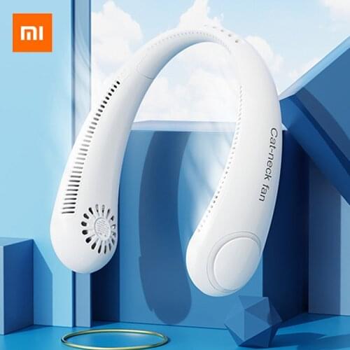 Xiaomi Youpin Hanging Neck Fan Portable Cooling Fan Bladeless Fan Rechargeable Leafless Neckband Fan Lazy Wearable Fan Cooler