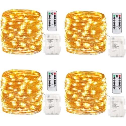 Battery Box LED String Lights Transparent Solid Tube 5 Meters 100 LED Lights Used For Christmas Decoration String Lights