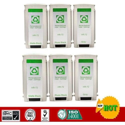 Re-Manufactured Ink Cartridge Replacement For HP72 C9403A C9370A C9371A C9372A C9373A C9374A Suit For T1110 T1120 T1200 etc
