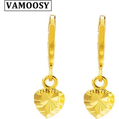 VAMOOSY Fashion statement earrings 2018 Vintage carving heart earrings For Women Dangle Earrings Drop modern women art jewellery