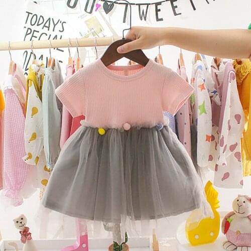 ZWF636 Baby Girls Dress Baby girl summer clothes 2021 Baby Dress Princess 2-8years Cotton Clothing Dress Girls Clothes Low Price