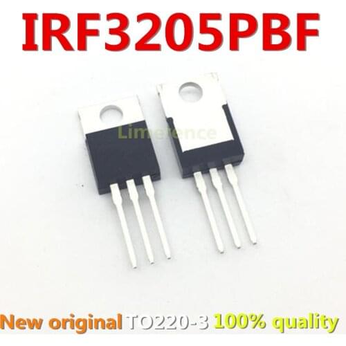 100% nuevo 50 unids/lote original MOSFET IRF3205PBF 55V110A IRF3205 TO-220 Transistor