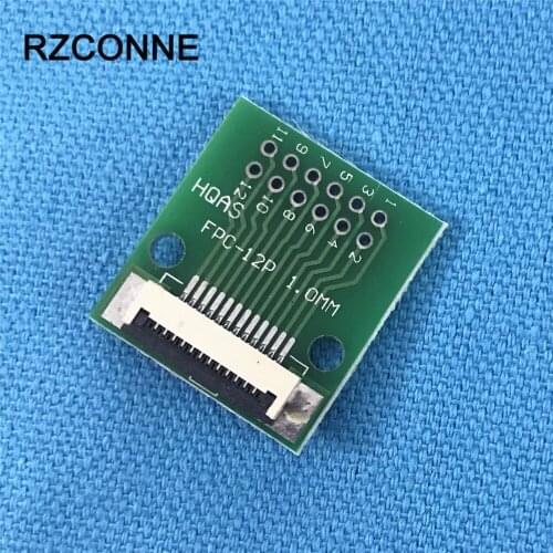 2pcs/lot 12P FFC FPC Adapter to 2.54mm 12Pin Flat Cable Socket Connector 0.5MM/1.0MM Pitch w/ 1.0mm flip cover for TFT LCD new