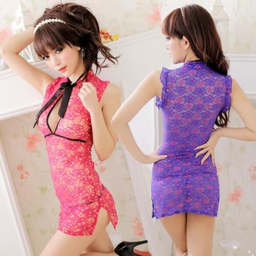 2017 Retro Chinese cheongsam New Sexy lingerie hot erotic women costumes Sex toys Sexy underwear Role playing Sleepwear Dress