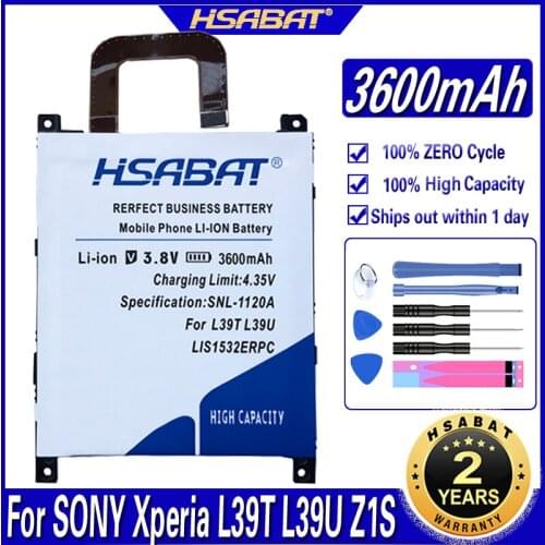 HSABAT 3600mAh LIS1532ERPC Battery for SONY Xperia L39T L39U Z1S