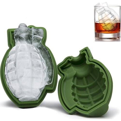 Pub Accessories Kitchen Supplies Cake Molds Cake Baking Decor Silicone Ice Cube Mold Ice Cream Trays Mold 3D Grenade Shape