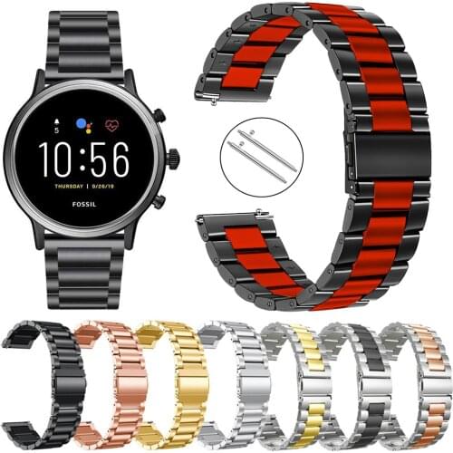 Bracelet for samsung gear s3 Classic Frontier bands Stainless Steel strap for Fossil Gen 5 Carlyle HR/Julianna/Garrett/huawei GT