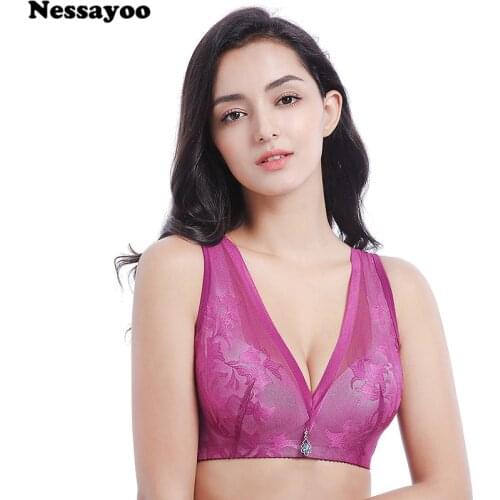 Wire Free Vest Bra Push Up Bra For Women Brassiere Plus Size C D Cup Sexy Lace Bralette Unlined Wireless Underwear Sexy Lace Bra
