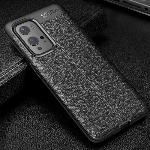 Oneplus 9 Case for Oneplus 9 Pro Litchi Pattern leather Soft TPU COVER for 1+9 Coque for 1+9 Pro Capa Fundas