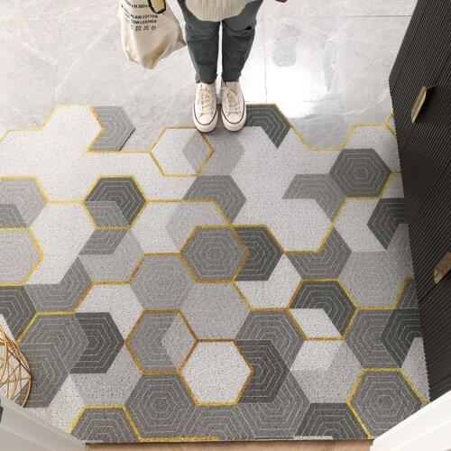 Home Front Door Mat Bath Corridor Mat Small Carpet Foot Pad Living Room Kitchen Nordic Minimalist PVC Anti-Slip Carpet